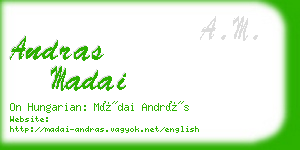 andras madai business card